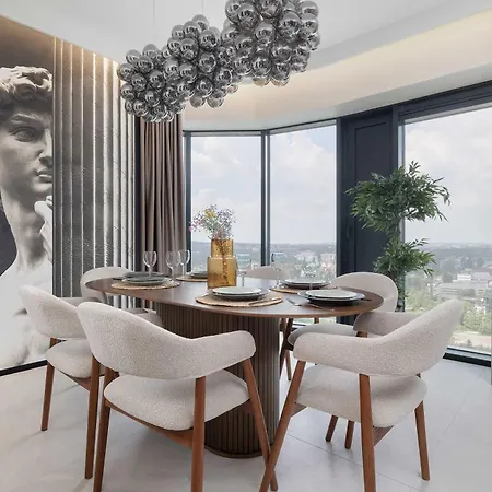 Luxury With Air Conditioning & Parking On The 25th Floor Centre By Renters Prestige Апартаменты Катовице